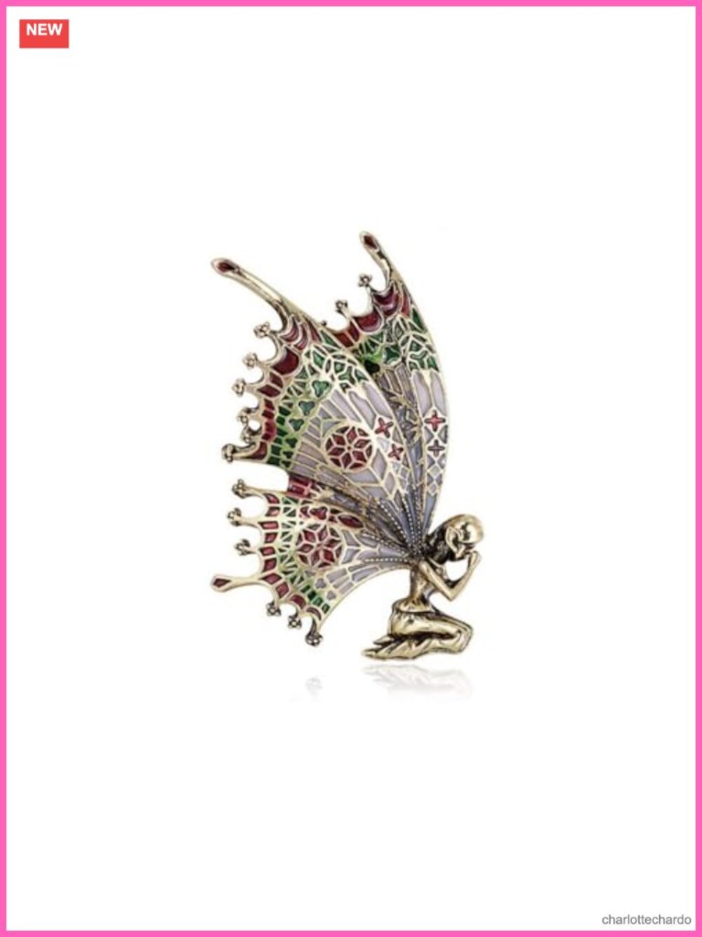 Angel Wings Butterfly Brooch Pin Zinc Alloy Lapel Pin